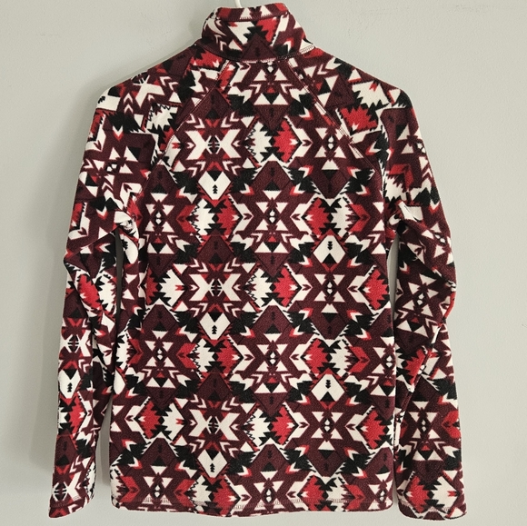 Eddie Bauer Aztec Fleece Quarter 1/4 Zip Fleece Pullover Small - Picture 2 of 6